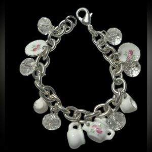 Sterling silver 925 Tea set bracelet